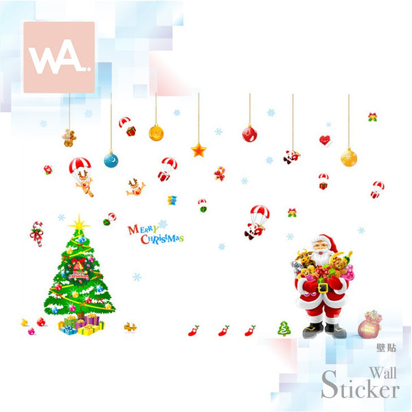 Christmas Wall Sticker Snowman Santa Claus Christmas Tree  xl9020