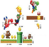 New Super Mario Bros PVC Removable Wall Sticker Home Decor  size 50x70 dm570068