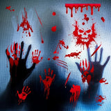 Bloody Hand Bloody Scary Halloween Wall Stickers Halloween Bloody Stickers size 60x90 Skjd2307