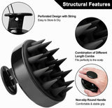 Head Cleansing &amp; Scalp Massage Brush – Soft Bristles for Wet &amp; Dry Use (Black color)