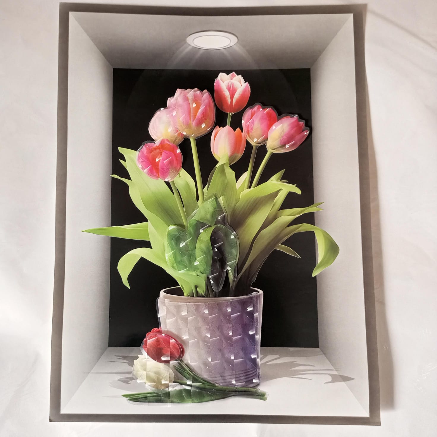 3D Aweosome flower Chinese Style Flower Classical Vase Wall Sticker