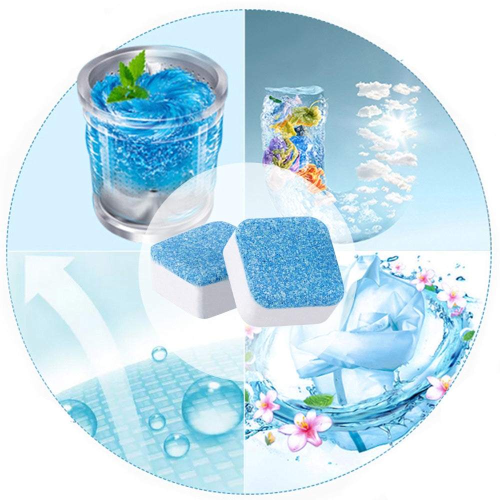 Tab Washing Machine Cleaner – Effervescent Detergent Tablets, Deep Clean for Washer & Pipes, Keeps Machine Fresh