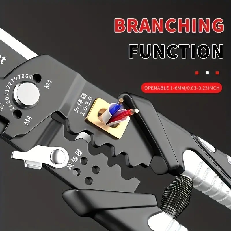 25 in 1 Wire Stripper, Wire Stripping Tool, Cutter Stripping, Cable Stripper Tool, Wire Crimping Tool, Multi-Function Hand Tool for Electric Cable Stripping Cutting and Crimping - Random Color