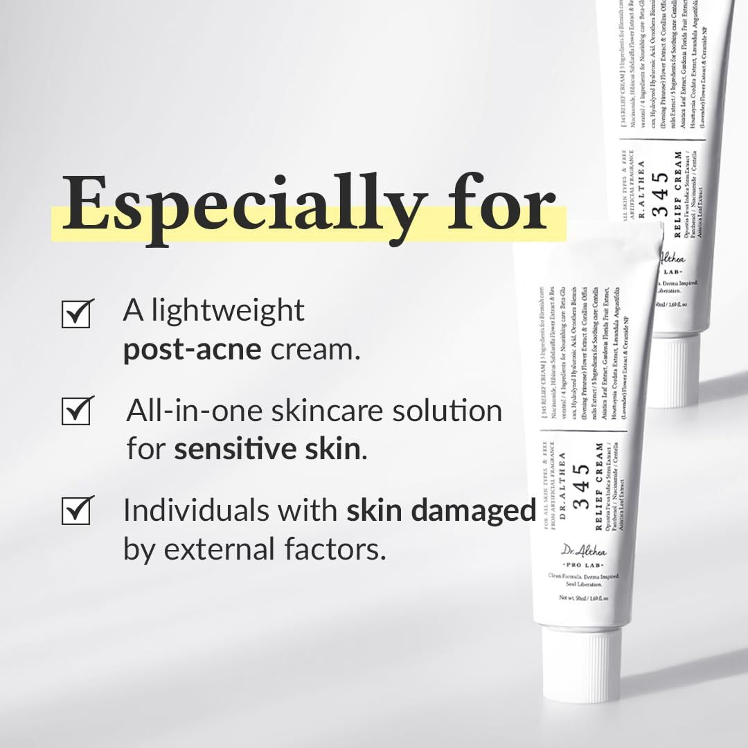 Dr Althea 345 Relief Cream Providing Gentle Care Soothing Formula Durable Quality Comfortable Use - 60ML