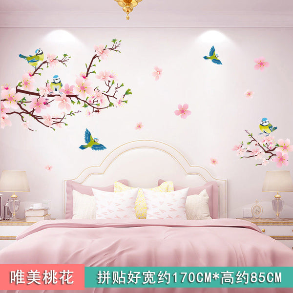 Chinese style peach blossom wall stickers room decoration stickers Ay9189