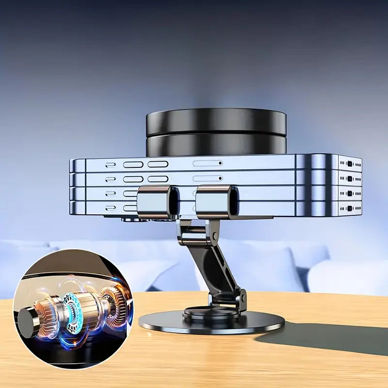 Mobile Stand - Mobile Phone Holder Broadcast Mobile Phone Holder 360 Degree Rotation Adjustment Folding Lazy Tablet Desktop Mobile Phone Holder - Stainless Steel - Random Color