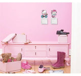 10pcs/set Hello Kitty Light Switch Stickers Wall Sticker Art Home Decor | Cute Hello Kitty Self Adhesive Light Switch Sticker size 30x45 kg3004