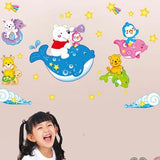 WoW Wall Stickers 60 cm Cartoon Dolphins and AnimalsXY Series Removable Sticker size 30x45 xy3010