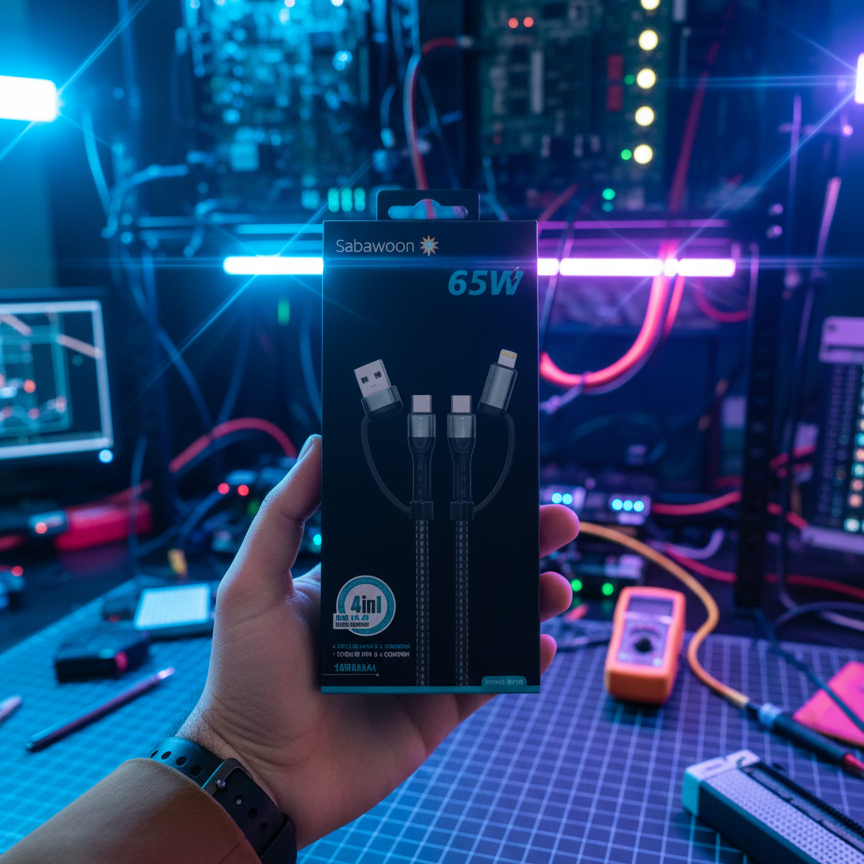 Sabawoon S114 4?in?1 Cable | 65W Original | Fast Charging