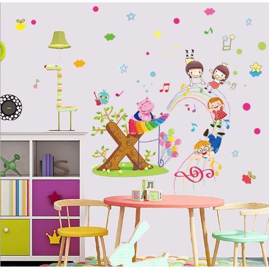 Music Hippopotamus XL8216 (90x60) - Wall Sticker / Wall Sticker