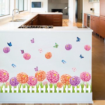 Flowers and Butterflies Wall Sticker, Decorative Adhesive Film, TUNC Simplicity Wall Decor size 50x70 xls7145