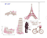 Eiffel Tower Wall Sticker Love Romance Wall Sticker For Home Decor.
