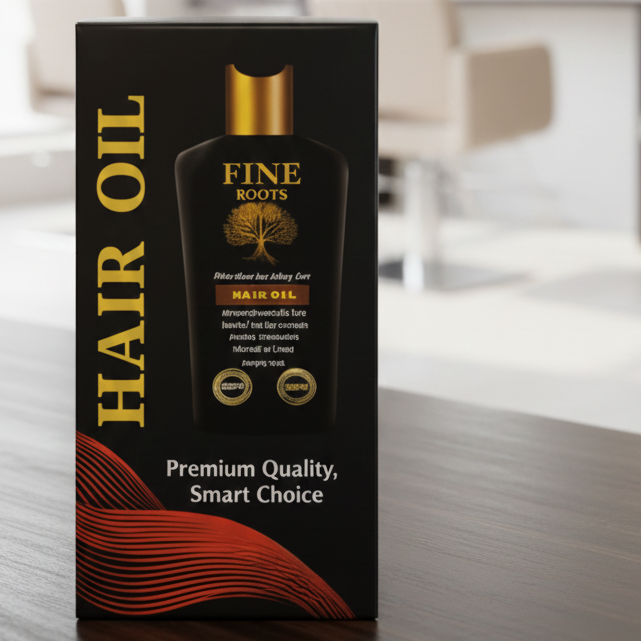 Fine Roots Hair Oil Providing Gentle Care Nourishing Formula Strengthening Healthy Scalp Support And Everyday Use - 120ML