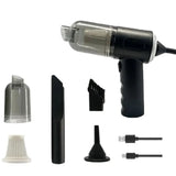3 in 1 Portable Mini Vacuum Cleaner Duster Blower Air Pump Wireless Handheld Clean Microscopic dust Like Car, Home,Computer, Laptop, Flower, Mirror Vehicle Interior Cleaner