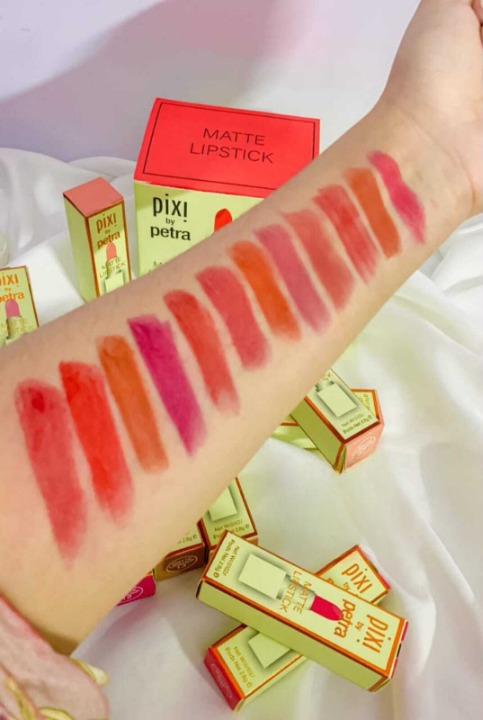 Pixi 12-Color Waterproof &amp; Long-Lasting Lipstick Set - Vibrant, Smudge-Proof Shades for All-Day Wear