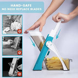 Mandoline Slicer | Safe Adjustable Vegetable Cutter | Multi?Purpose Kitchen Chopper & Manual Grater ( Random Colour )