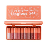 Dragon Ranee 10 Pieces Velvet Matte Pink Lipstick Set Sexy Long Lasting Makeup Waterproof Lip Gloss for Girls DR23