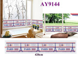 AY9144  Paris Eiffel Tower List Wall Sticker Wal Stiker Dinding