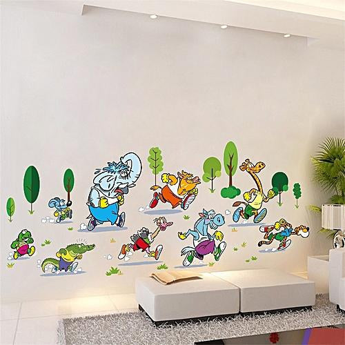 Animals Running Wall StickerHome Decor Kids Room Decals