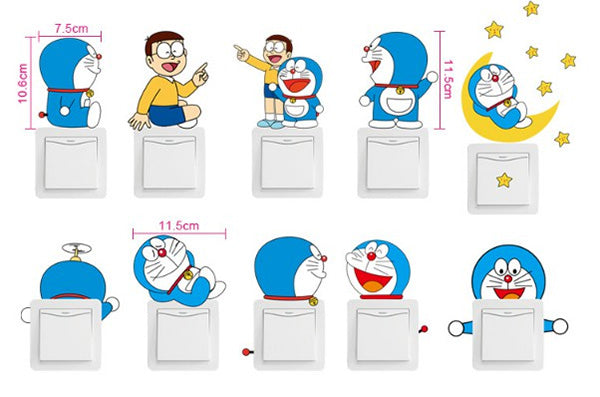 KG3003 DORAEMON SAKLAR STICKER WALL STICKER WALLSTICKER WAL STIKER METH size 30x45cm