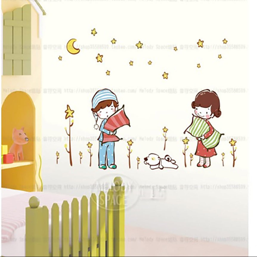 Decorative Decals for Boys and Girls with Gold Stars size 50x70 xy8043