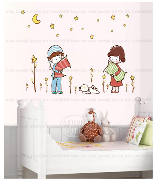 Decorative Decals for Boys and Girls with Gold Stars size 50x70 xy8043