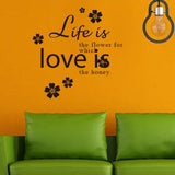 Decorative Decals with English Letters and Floral Patterns size 50x70 dlx7202
