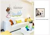 Decorative Decal: Girl Standing Next to the wall sticker size 50x70 mj7013