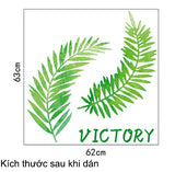rdic Green Grass Leaf Decorative Decal size 50x70 sk7133