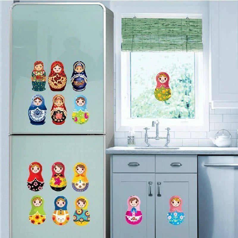 Russian Matryoshka Dolls Wall Stickers size 45x60 ay627