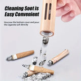 Portable Mobile Ashtray Mini Car Ashtray Anti Soot-flying Cigarette Cover Not Produce Ashes Walnut Wood Cigarette Holder