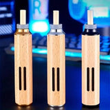 Portable Mobile Ashtray Mini Car Ashtray Anti Soot-flying Cigarette Cover Not Produce Ashes Walnut Wood Cigarette Holder