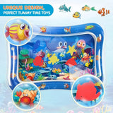 Inflatable Water Play Mat – Premium Baby Toy for Infants & Toddlers (3–24 Months), Muscle Strengthening & Sensory Development, 27.4x21.5x2.2 inch (Random Color)