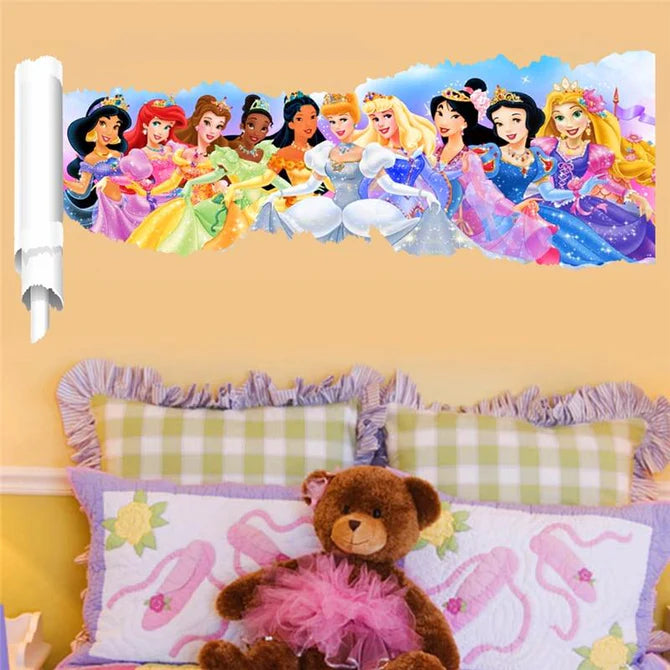 Princess Wall Stickers Disney Princess Children's Room Wall Stickers for Girls or Baby Room Wall Sticker Kids Princess Sticker size 30x90 nc14167