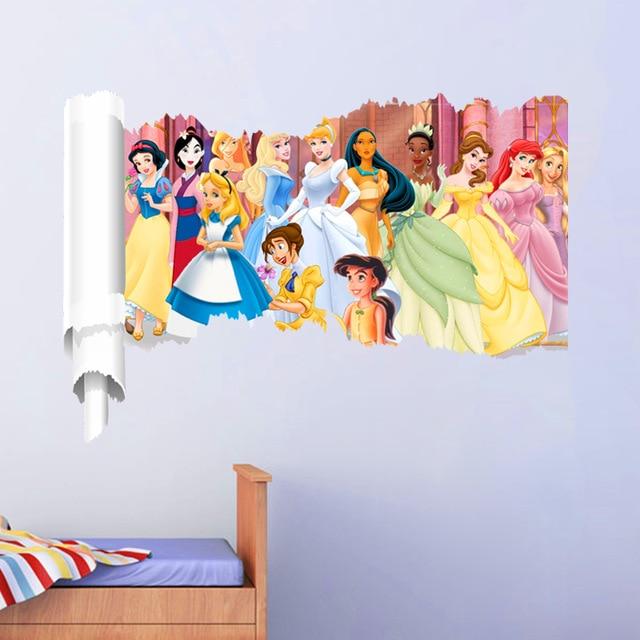 Disney Princess wall stickers 3D effect. size 50x70  ncs14166