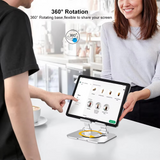 360° Rotating Metal Tablet &amp; Mobile - Adjustable, Foldable, and Portable Desk Mount with Cooling Design for Phones, Tablets, and Small Devices, Device Cooling Stand | Stainless Steel Stand, Tablet Holder Stand - Random Color