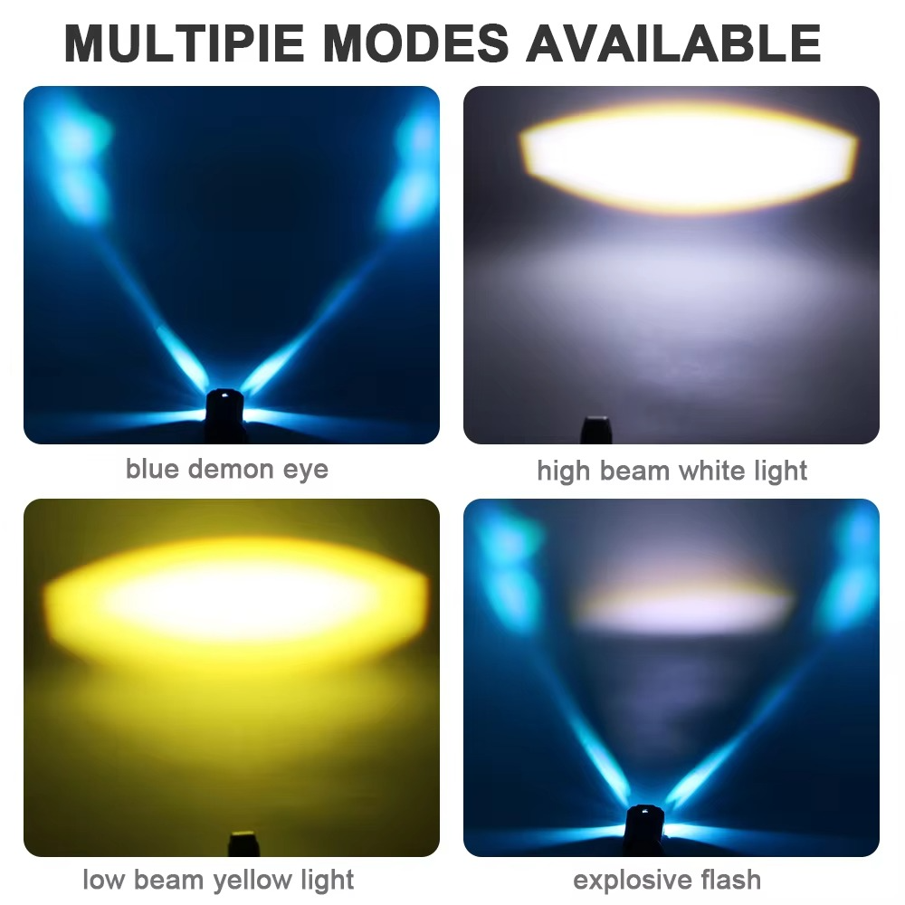 Universal Motorcycle LED Auxiliary Headlight – High/Low Beam Super Bright Fog &amp; Driving Light with Waterproof IP65 Spotlight for All Bikes and Weather Conditions - Pack Of 01