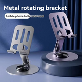 Mobile Stand - Mobile Phone Holder Broadcast Mobile Phone Holder 360 Degree Rotation Adjustment Folding Lazy Tablet Desktop Mobile Phone Holder - Stainless Steel - Random Color