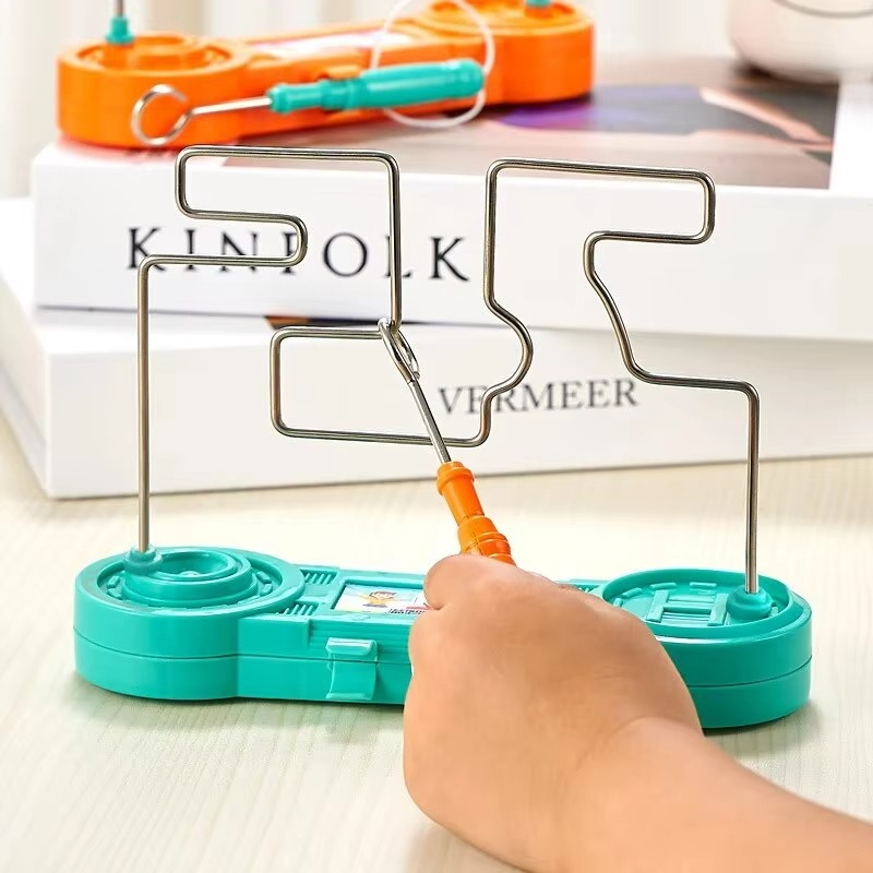 Bump Maze, Montessori Toy Electric Wire Maze Roller Game Touch Maze Puzzle Toy Collision Game Education Concentration Toy (Random Color)