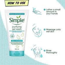 Simple Daily Skin Detox Purifying Gel Facial Wash – 150ml