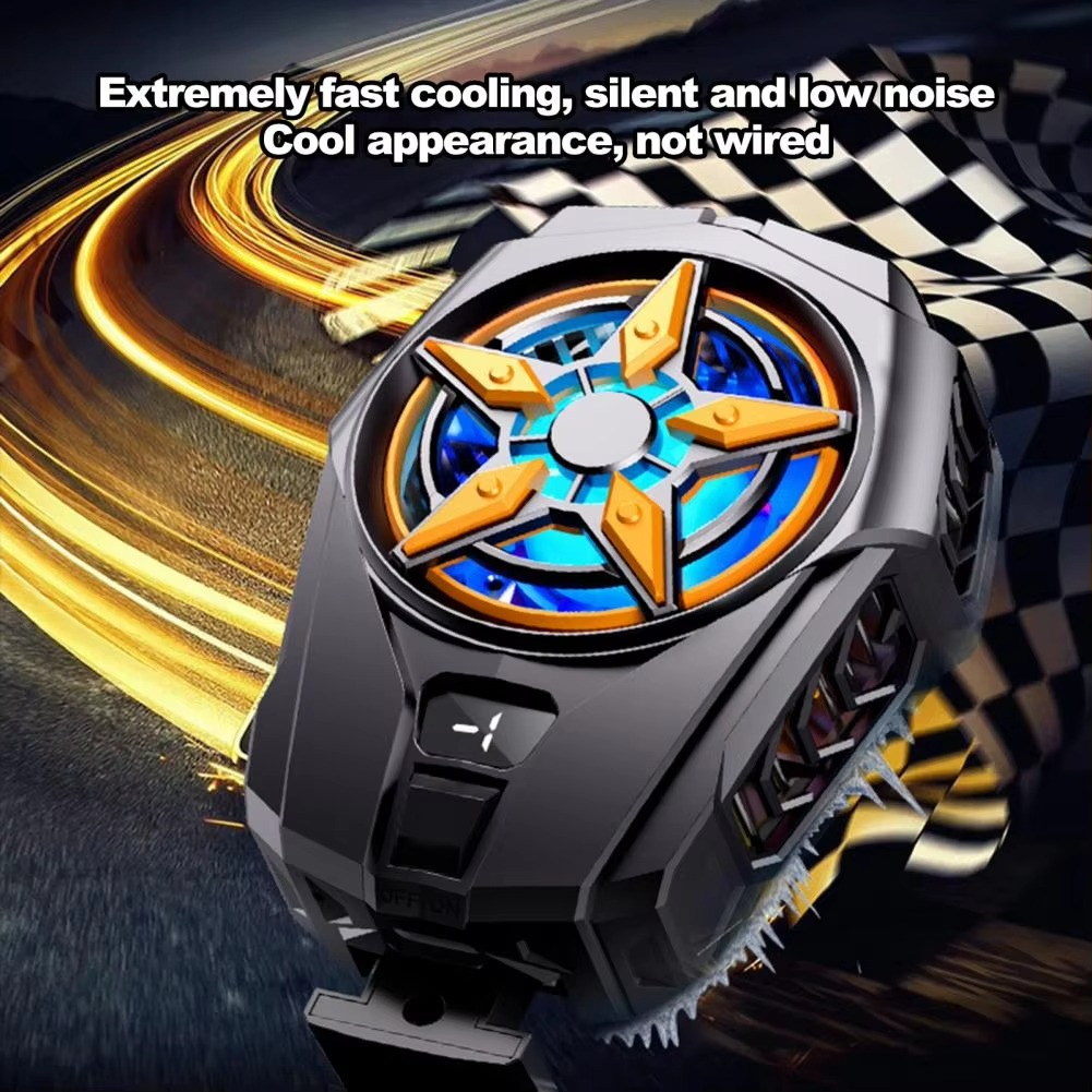 SL09 Practical Phone Cooler Fan, Easy To Carry, Smart Digital Display, Rear Phone Radiator, Fast Cooling ( Random Color )