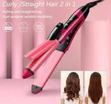 2-in-1 Nova Hair Straightener and Curler – Dual-Use Styling Tool with Quick Heat-Up Technology, Ceramic Plates for Smooth Straightening &amp; Effortless Curls Model-NH-2009 – Portable, Lightweight, Ideal for Home or Travel Use