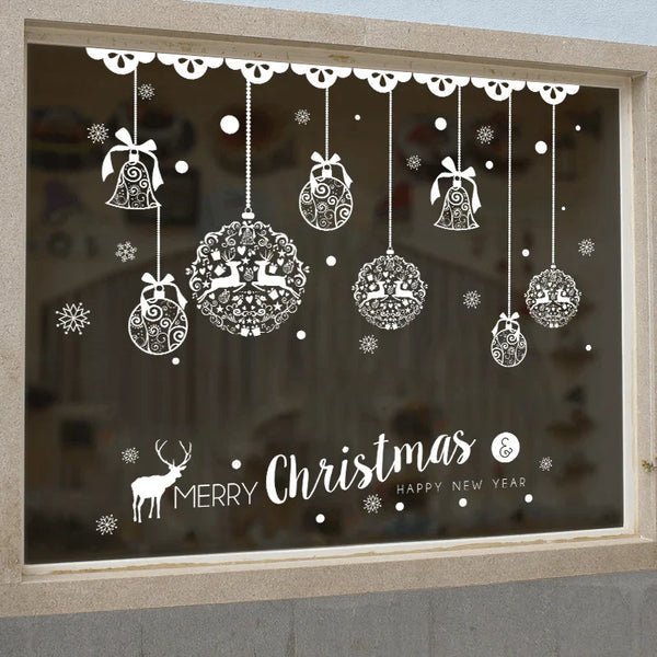Miico XH7243 Christmas Sticker Home Decoration Sticker Window and Wall Sticker Shop Decorative Stickers