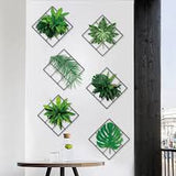 Ht92004 3D Green Plant Wall Sticker,