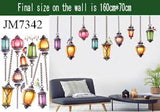 Fashion arab droplight Wall Stickers For Living Room Diy 3d Home Decor JM7342