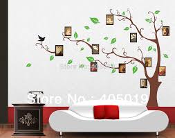 DIY transparent PVC wall stickers ]Abrown tree photo series of three generations of wall stickers wall stickers size  60x90 ay803
