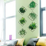 Ht92004 3D Green Plant Wall Sticker,