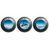 Huaduo Submarine Portholes 3D Wall Sticker Aircraft Plane Blue Sky Home Decor Living Room Decals Removable Sticker Wallpaper Poster size 3Pcs 33 x45cm z-1-001