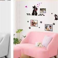Cat Wall Stickers Cartoon Love Cat Photo Frame size 50x70 am7051
