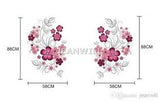 Removable Vinyl Wall Stickers Flowers Living Room TV/Sofa Background Home Decoration Wall Decals 60*90cm JM7151